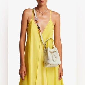 Strathberry Osette Crossbody Bucket Bag, Vanilla. Comes with 2 straps!